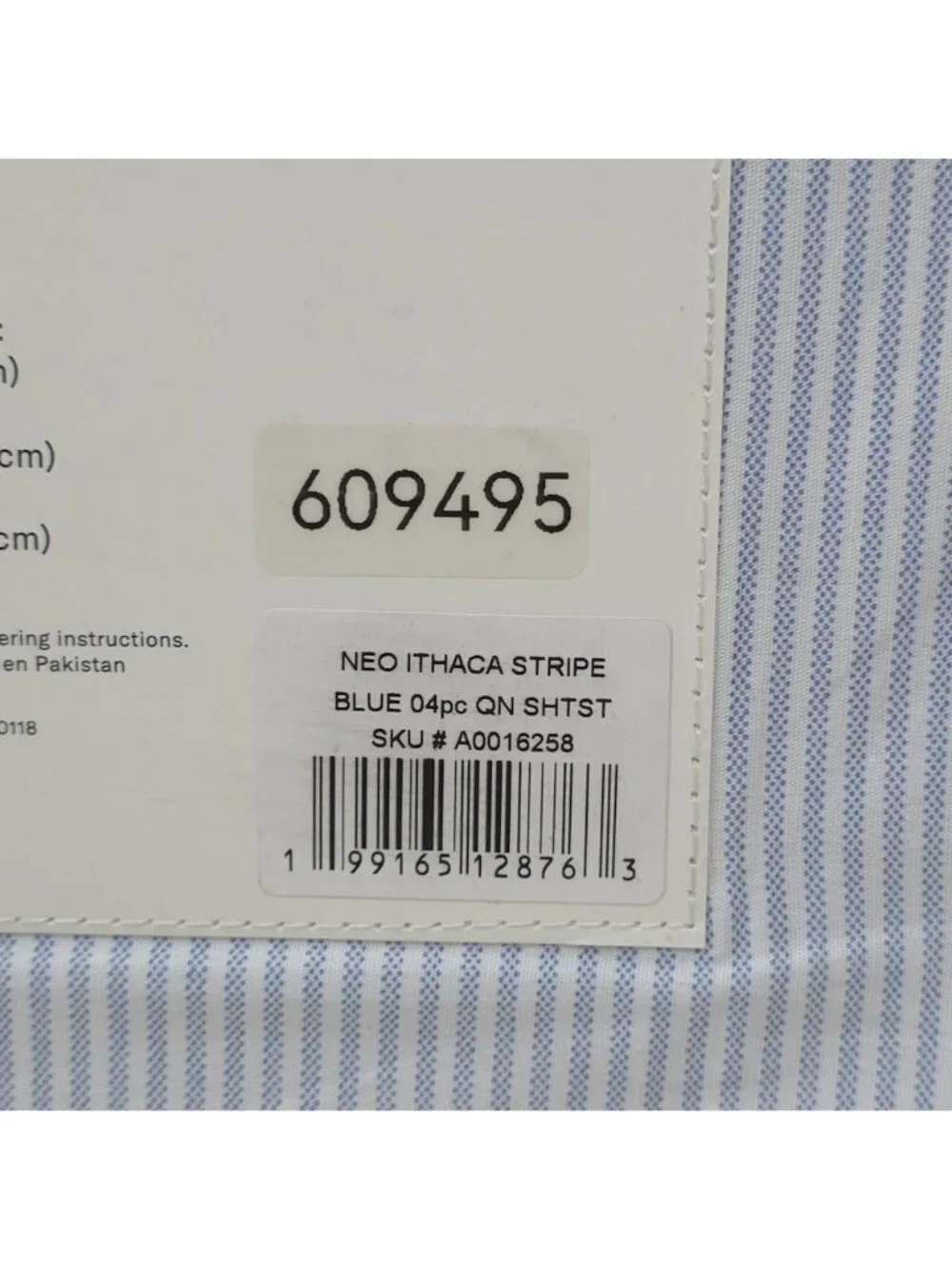 Tommy Hilfiger Decorative Border Queen Sheet Set 100% Cotton Percale Blue